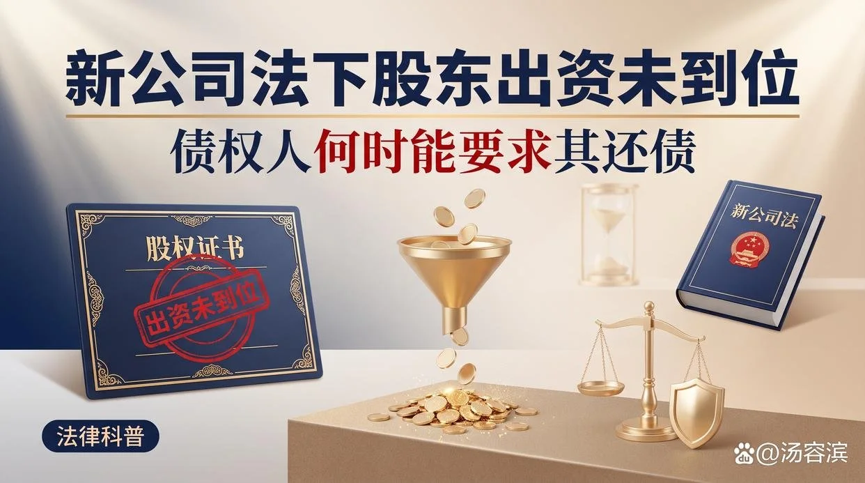 新公司法下股东出资未到位,债权人何时能要求其还债?
