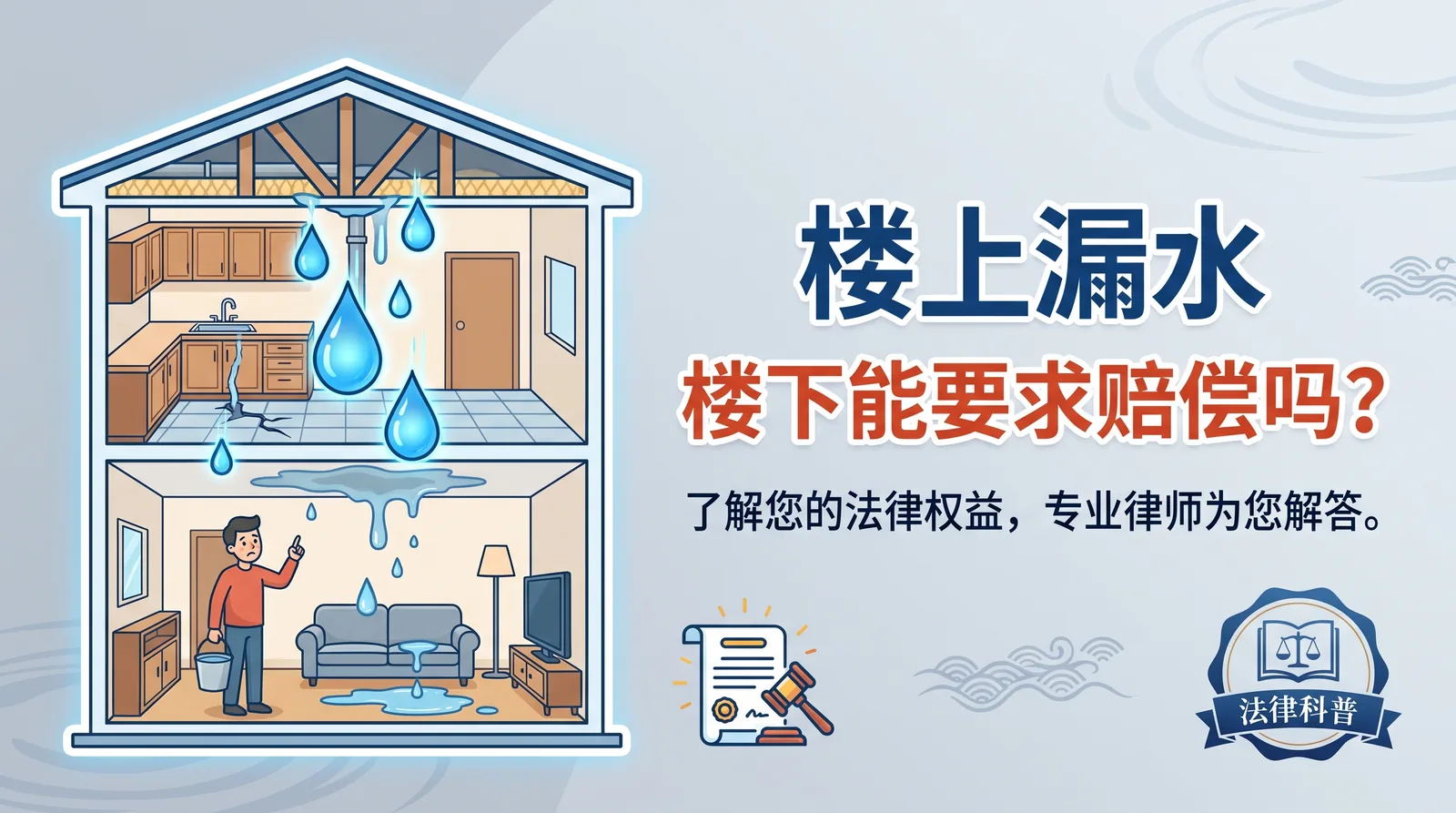 楼上漏水不处理,楼下可以要求赔偿吗?【维权全流程指南】