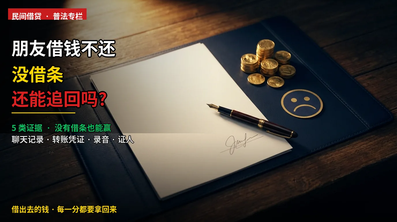 朋友借钱不还，没有借条还能追回吗？【证据链构建与追讨指南】