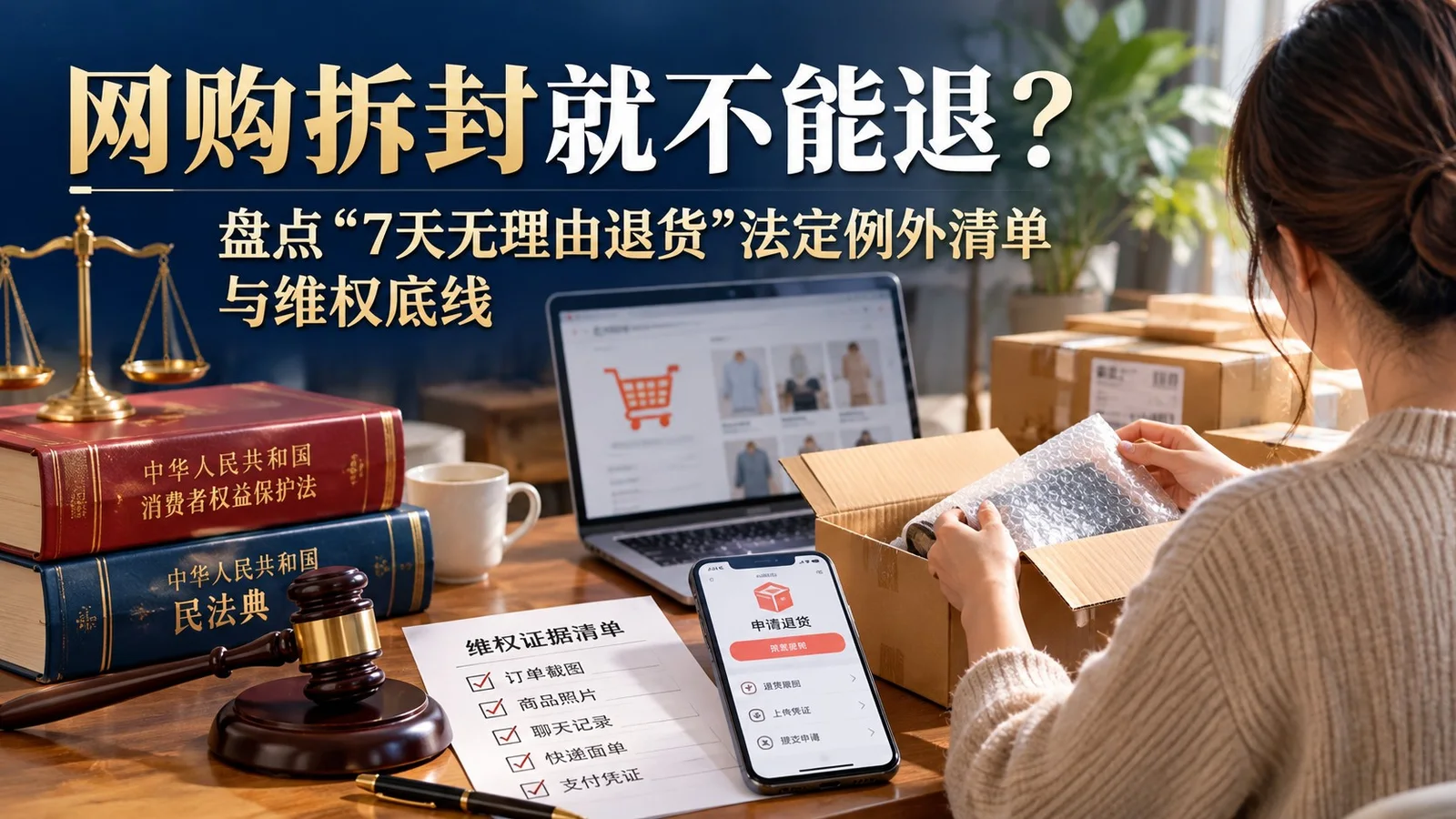 网购拆封就不能退?盘点“7天无理由退货”法定例外清单与维权